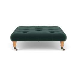 Foot Stool - Lake - Matt Velvet - Amelia - The Cotswold Company - thumbnail 3