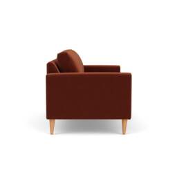Large 2 Seater Sofa - Brick - Matt Velvet - Saxon - The Cotswold Company - thumbnail 3