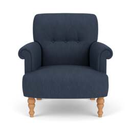 Armchair - Indigo - Luxury Italian Linen - Harriet - The Cotswold Company - thumbnail 2