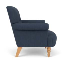 Armchair - Indigo - Luxury Italian Linen - Harriet - The Cotswold Company - thumbnail 3