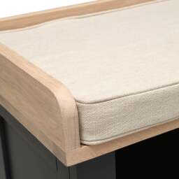Large Open Shoe Bench - Chester Charcoal - The Cotswold Company - thumbnail 4