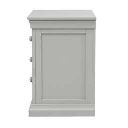 Chantilly Pebble Grey 3 Drawer Bedside Table - The Cotswold Company - thumbnail 5
