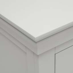 Chantilly Pebble Grey 3 Drawer Bedside Table - The Cotswold Company - thumbnail 6