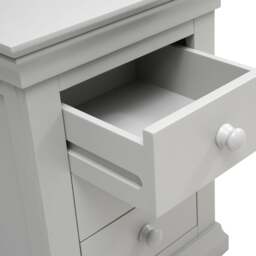 Chantilly Pebble Grey 3 Drawer Bedside Table - The Cotswold Company - thumbnail 7