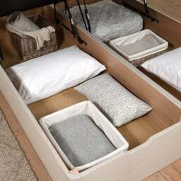 Gilmore Double Ottoman Storage Bed - Moss - Eco Chenille - The Cotswold Company - thumbnail 5