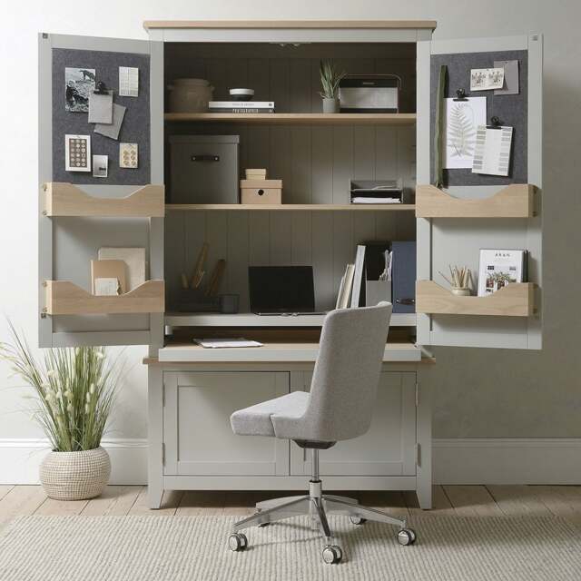 Hideaway Home Office - Chester Dove Grey - The Cotswold Company - image 1