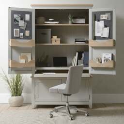 Hideaway Home Office - Chester Dove Grey - The Cotswold Company - thumbnail 1