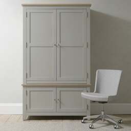 Hideaway Home Office - Chester Dove Grey - The Cotswold Company - thumbnail 3