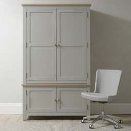 Hideaway Home Office - Chester Dove Grey - The Cotswold Company - thumbnail 2