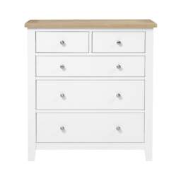 5 Drawer Chest - Chester Pure White - The Cotswold Company - thumbnail 4