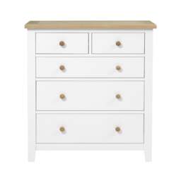 5 Drawer Chest - Chester Pure White - The Cotswold Company - thumbnail 3