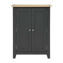 Large Shoe Cupboard - Chester Charcoal - The Cotswold Company - thumbnail 3