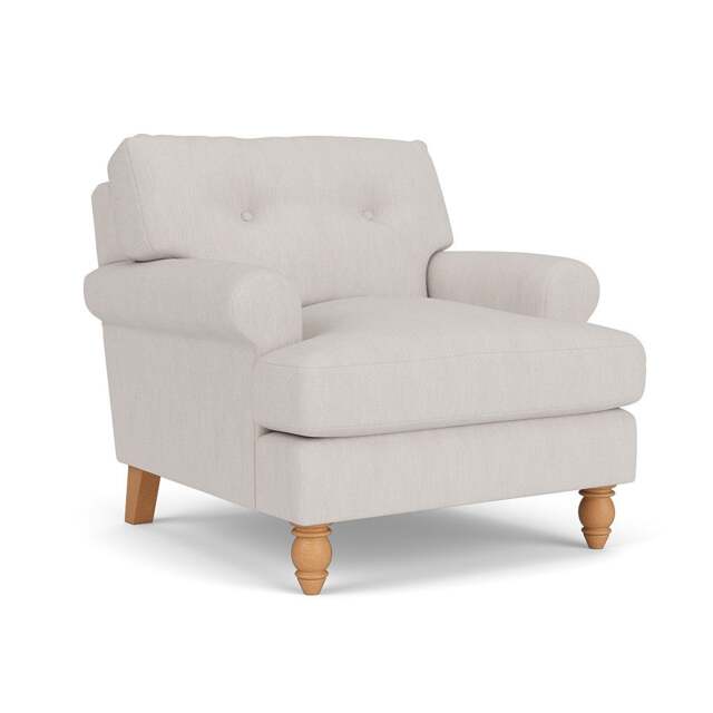 Armchair - Soft White - Luxury Italian Linen - Talbot - The Cotswold Company - image 1