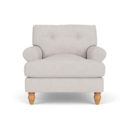 Armchair - Soft White - Luxury Italian Linen - Talbot - The Cotswold Company - thumbnail 2