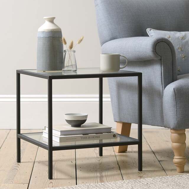 Foxcote Metal & Glass Side Table - The Cotswold Company - image 1