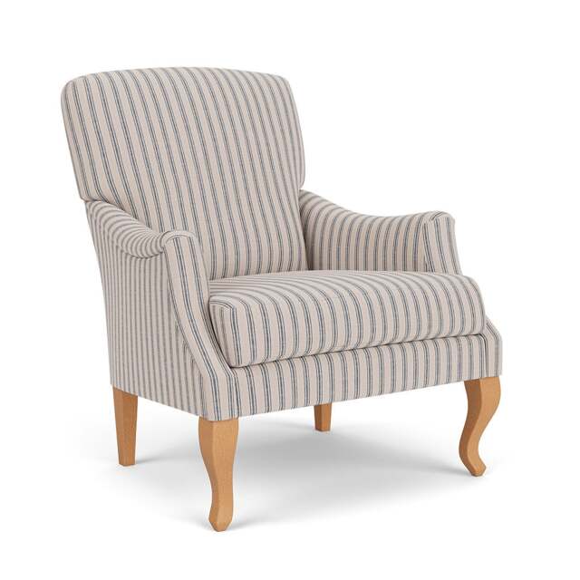 Armchair - Indigo - Kingham Stripe - Elsie - The Cotswold Company - image 1