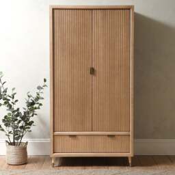 Oakridge Blonde Oak Double Wardrobe - The Cotswold Company - thumbnail 1