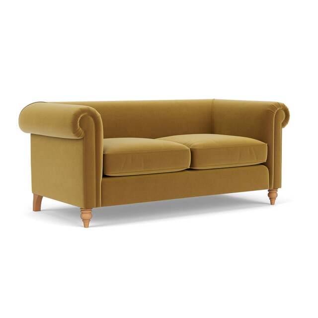 3 Seater Sofa - Mustard - Matt Velvet - Rayner - The Cotswold Company - image 1