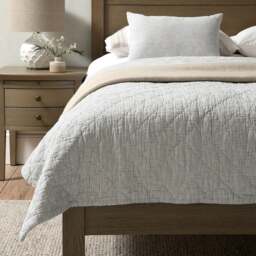 Needle Stripe Bed Throw - Home Accessories - The Cotswold Company - thumbnail 2