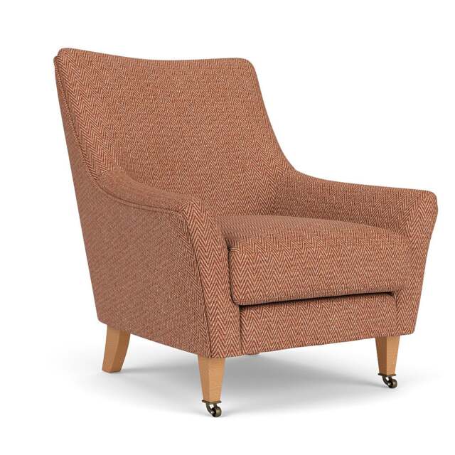 Armchair - Brick - Herringbone Weave - Martha - The Cotswold Company - image 1