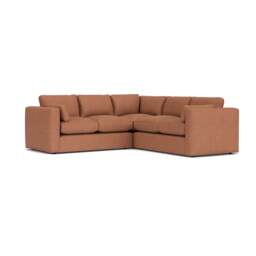 Corner Sofa - Brick - Herringbone Weave - Clarke Compact - The Cotswold Company