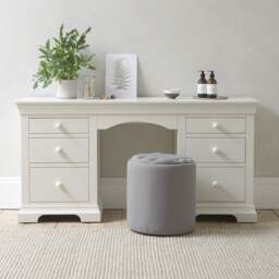 Chantilly Warm White Double Pedestal Dressing Table - The Cotswold Company - thumbnail 2