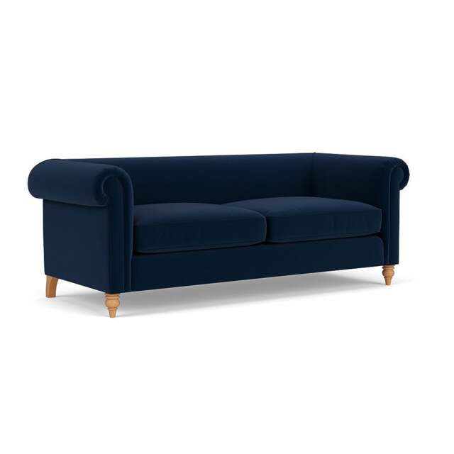 4 Seater Sofa - Deep blue - Matt Velvet - Rayner - The Cotswold Company - image 1