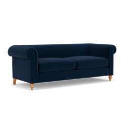 4 Seater Sofa - Deep blue - Matt Velvet - Rayner - The Cotswold Company - thumbnail 1