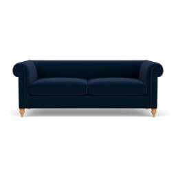 4 Seater Sofa - Deep blue - Matt Velvet - Rayner - The Cotswold Company - thumbnail 2