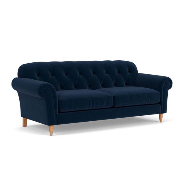 4 Seater Sofa - Deep Blue - Matt Velvet - Chapman - The Cotswold Company - image 1