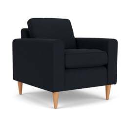 Armchair - Ink - House Linen Mix - Saxon - The Cotswold Company