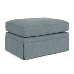 Foot Stool - Teal marl - Rustic Weave - Dawson Small - The Cotswold Company