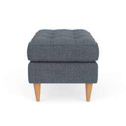 Foot Stool - Indigo - Rustic Weave - Saxon Small - The Cotswold Company - thumbnail 3