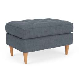 Foot Stool - Indigo - Rustic Weave - Saxon Small - The Cotswold Company - thumbnail 1