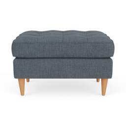 Foot Stool - Indigo - Rustic Weave - Saxon Small - The Cotswold Company - thumbnail 2