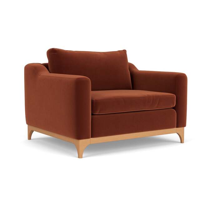 Love Seat - Brick - Matt Velvet - Watson - The Cotswold Company - image 1
