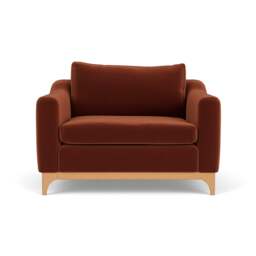 Love Seat - Brick  -  Matt Velvet - Watson - The Cotswold Company - thumbnail 2
