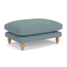 Foot Stool - Sky blue - House Linen Mix - Emily - The Cotswold Company - thumbnail 1