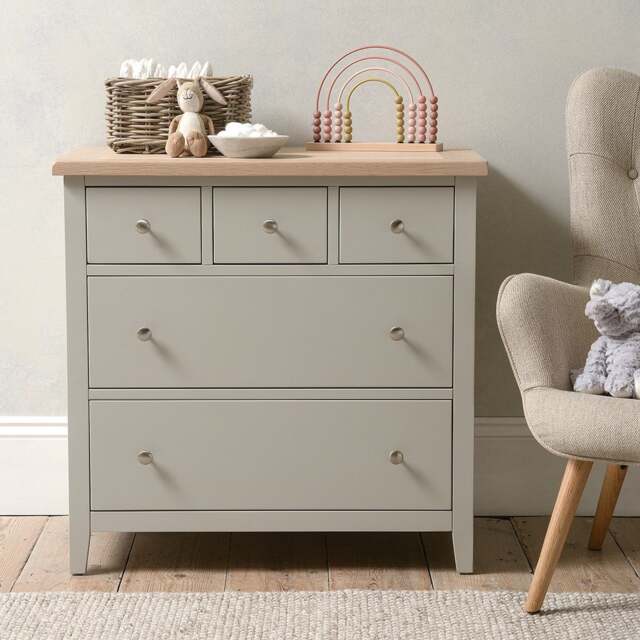 Small 5 Drawer Chest - Chester Dove Grey - The Cotswold Company - image 1