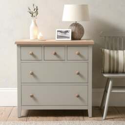 Small 5 Drawer Chest - Chester Dove Grey - The Cotswold Company - thumbnail 4