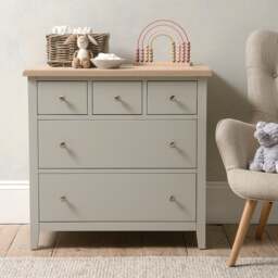 Small 5 Drawer Chest - Chester Dove Grey - The Cotswold Company - thumbnail 1