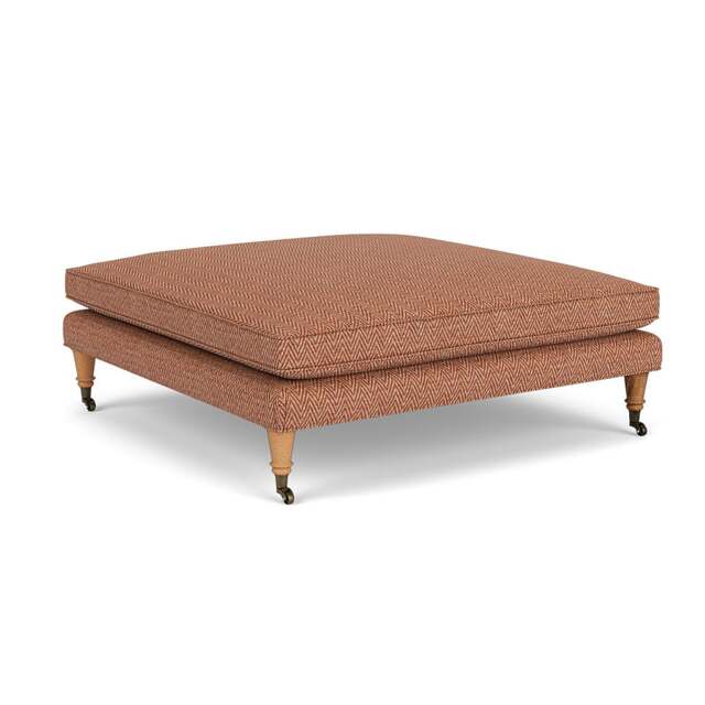 Foot Stool - Brick - Herringbone Weave - Taylor Small - The Cotswold Company - image 1