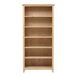 Inglesham Whitewash Oak Large Bookcase - The Cotswold Company - thumbnail 2