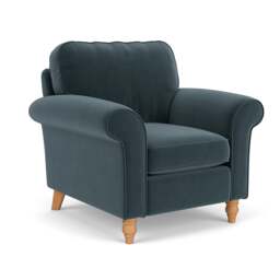 Armchair - Night Sky - Matt Velvet - Hurley - The Cotswold Company - thumbnail 1