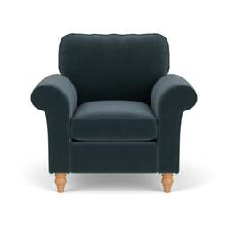 Armchair - Night Sky - Matt Velvet - Hurley - The Cotswold Company - thumbnail 2