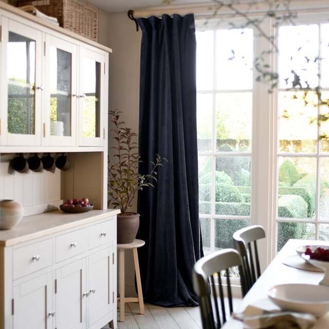 Curtain Pair 135x137cm - Lodgemore Velvet Night Sky - The Cotswold Company - image 1