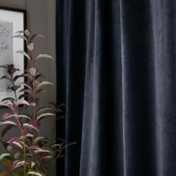 Curtain Pair 135x137cm - Lodgemore Velvet Night Sky - The Cotswold Company - thumbnail 2