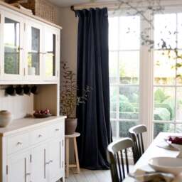 Curtain Pair 135x137cm - Lodgemore Velvet Night Sky - The Cotswold Company - thumbnail 1