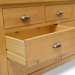 Oakland Rustic Oak 7 Drawer Chest - The Cotswold Company - thumbnail 5