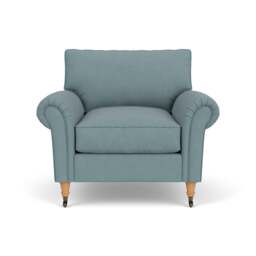 Armchair - Sky blue - House Linen Mix - Osbourne - The Cotswold Company - thumbnail 2